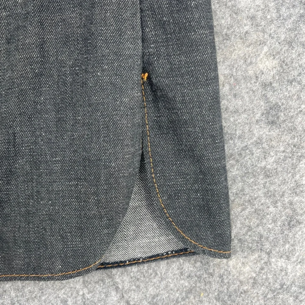 VTG Levis 70 Orange Tab Denim Shirt Men Small Gray Western Metal Snap Button USA